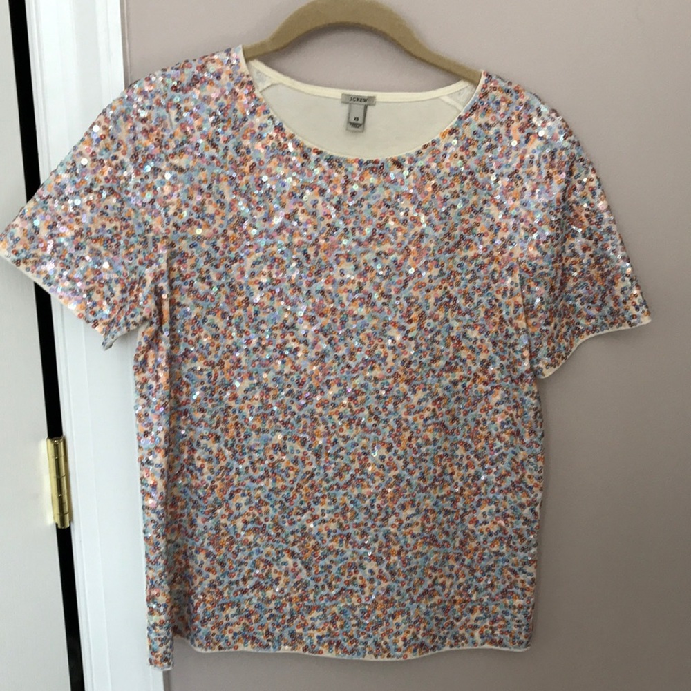 J Crew Sequin Top